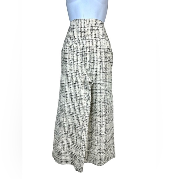 Zara Wide Leg Tweed Pants Size Medium - Picture 8 of 12